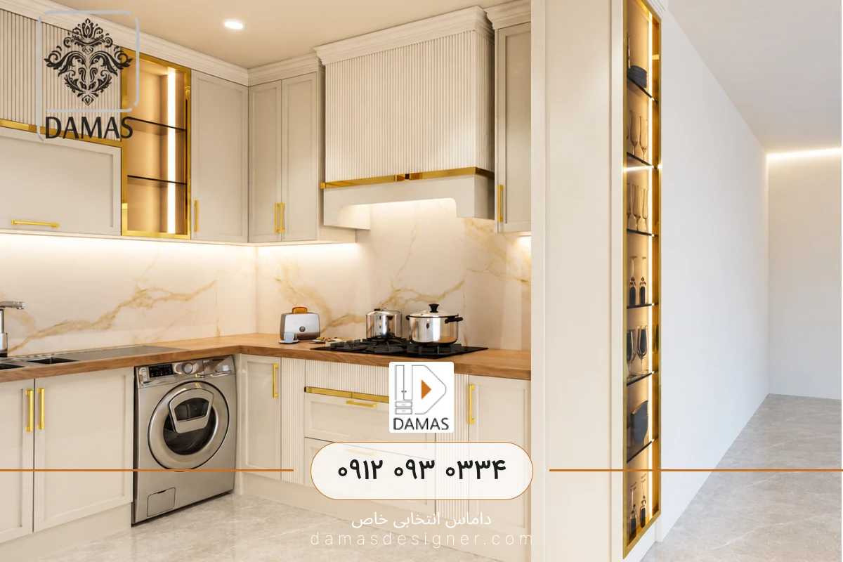 سفارش کابینت نئوکلاسیک آشپزخانه